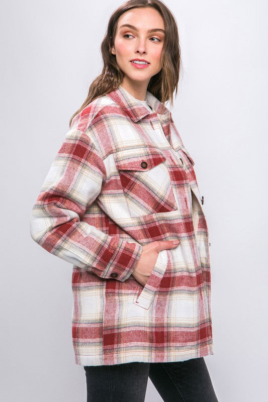 JANNA PLAID SHACKET