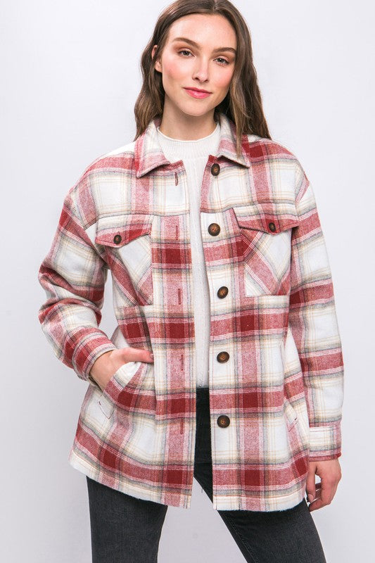 JANNA PLAID SHACKET