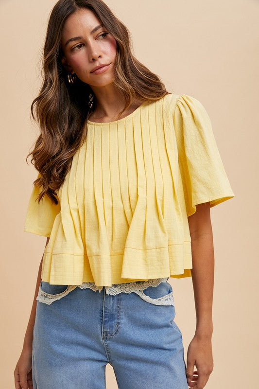 TEGAN PLEATED TOP
