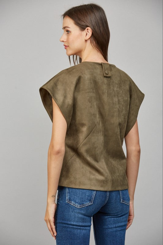 SLOANE FAUX SUEDE VEST