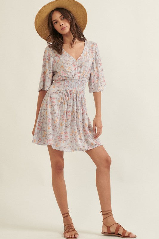 EVELYN FLORAL MINI DRESS