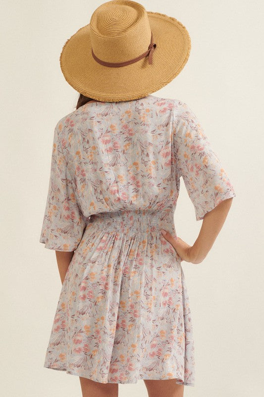 EVELYN FLORAL MINI DRESS