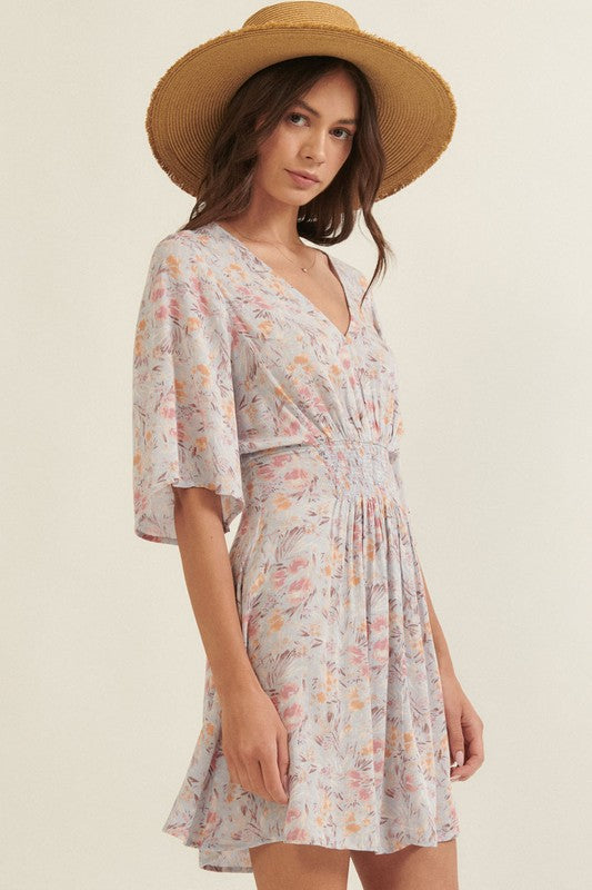 EVELYN FLORAL MINI DRESS