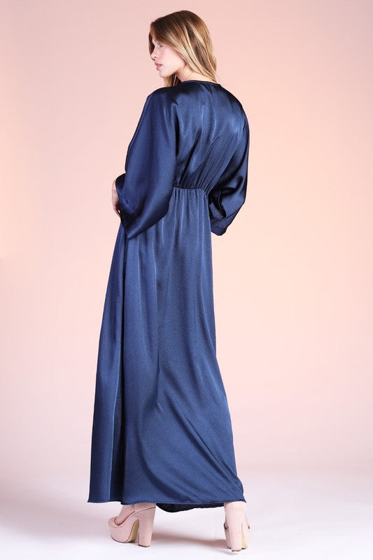 MARINA HAMMERED SATIN DRESS