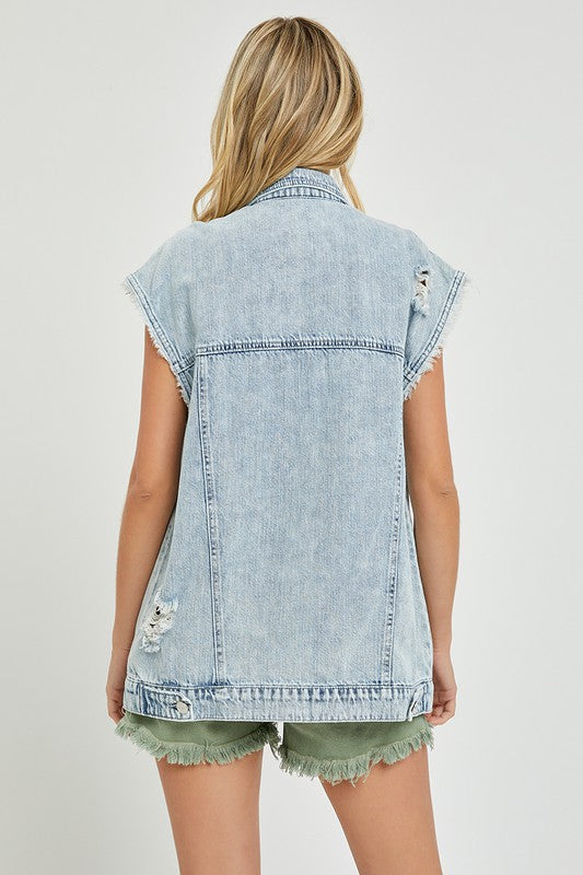 DANI OVERSIZED DENIM VEST