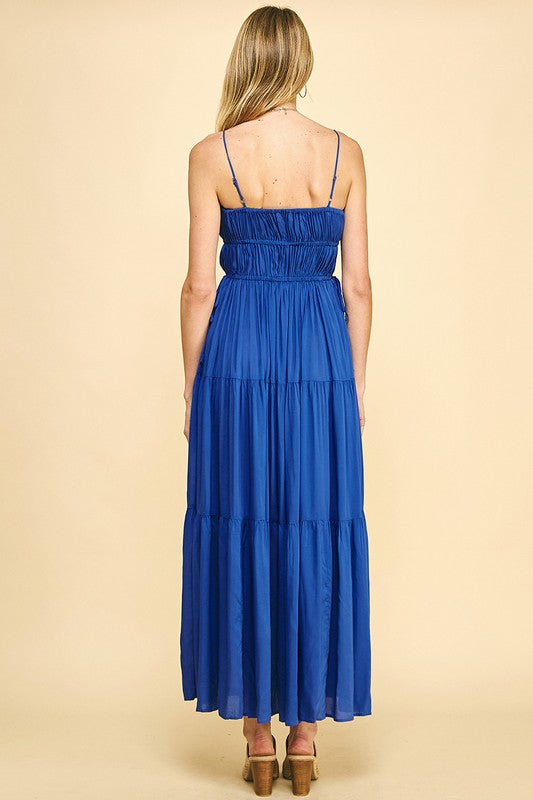 MARTHA SHIRRING MAXI DRESS