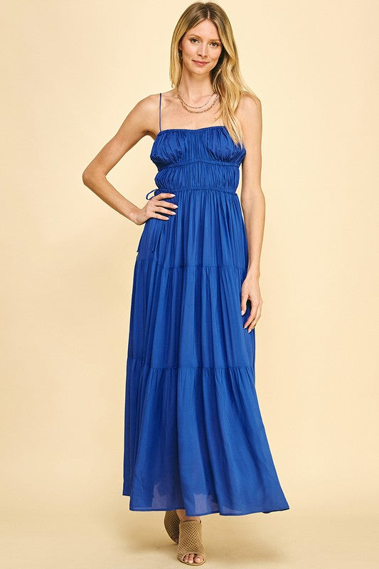 MARTHA SHIRRING MAXI DRESS