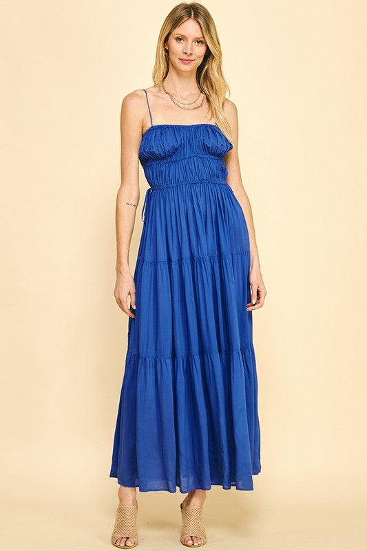MARTHA SHIRRING MAXI DRESS
