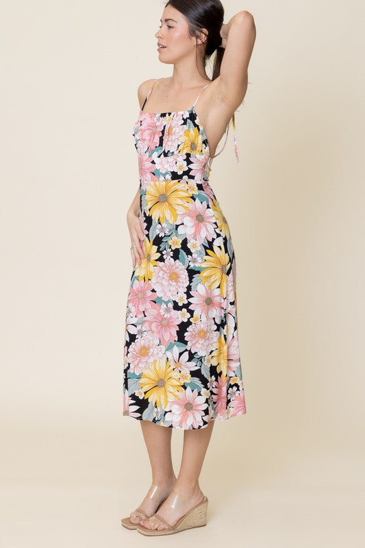 GIA FLORAL MIDI DRESS