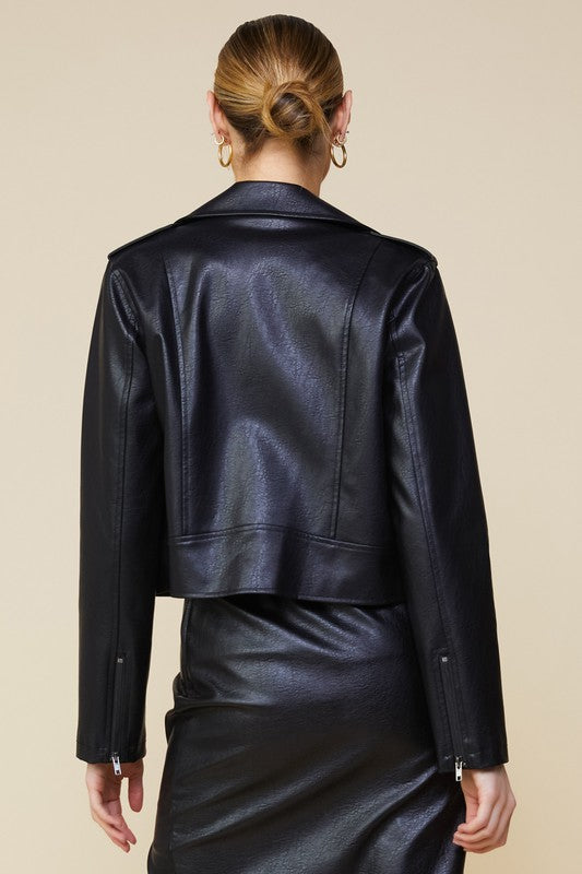 BREANNA VEGAN LEATHER JACKET