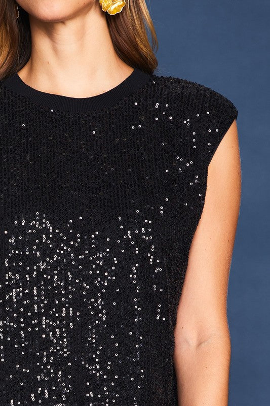 CLAIRE SEQUINS TOP