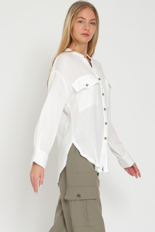 EMILY BUTTON FRONT SHIRT