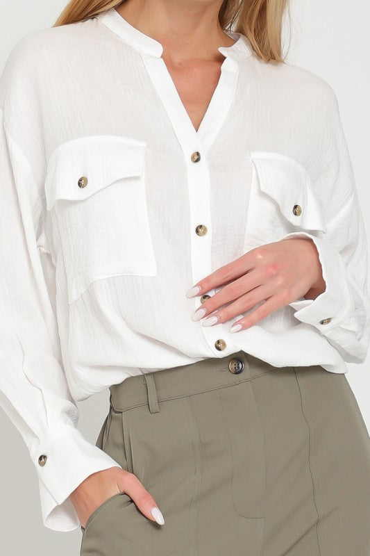 EMILY BUTTON FRONT SHIRT