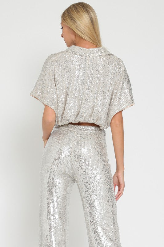 JILL SEQUINS TOP
