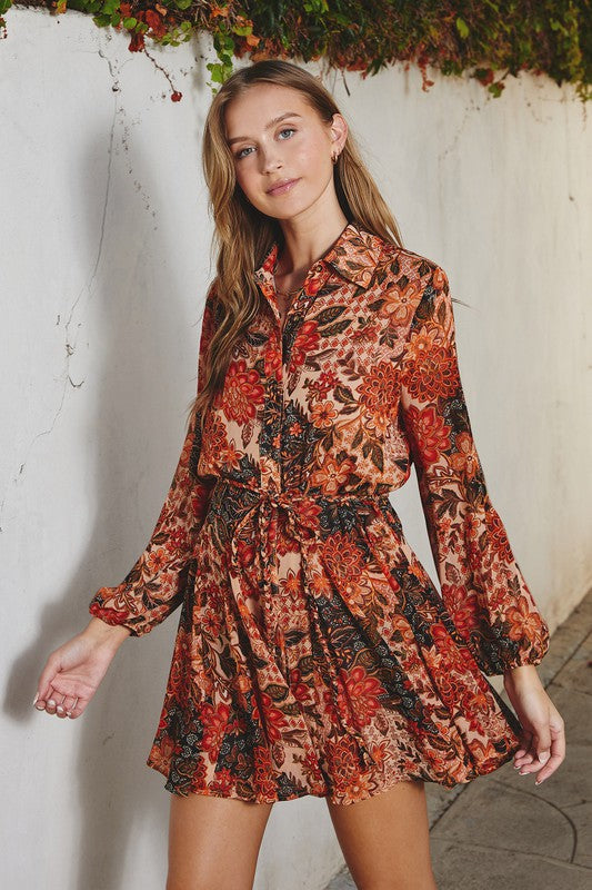 CARLA FLORAL MINI DRESS