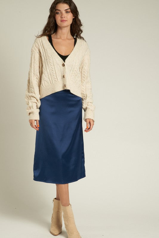 LUCILLE SATIN SKIRT