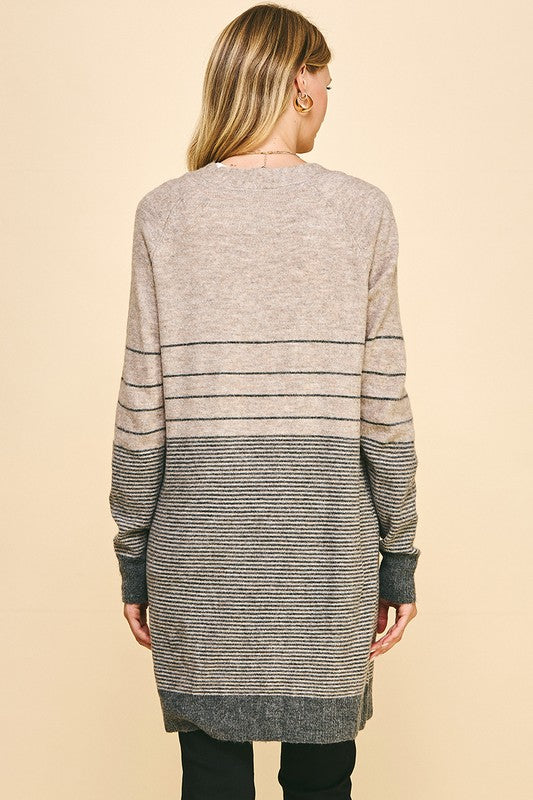 MEREDITH STRIPED CARDIGAN