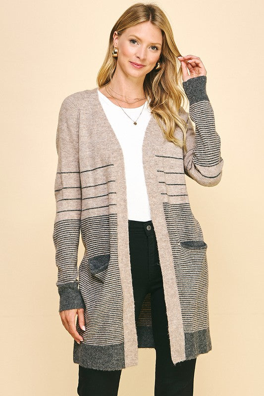 MEREDITH STRIPED CARDIGAN