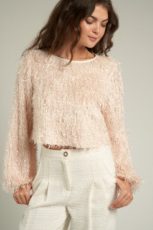 ARIANA FRINGED CROP TOP