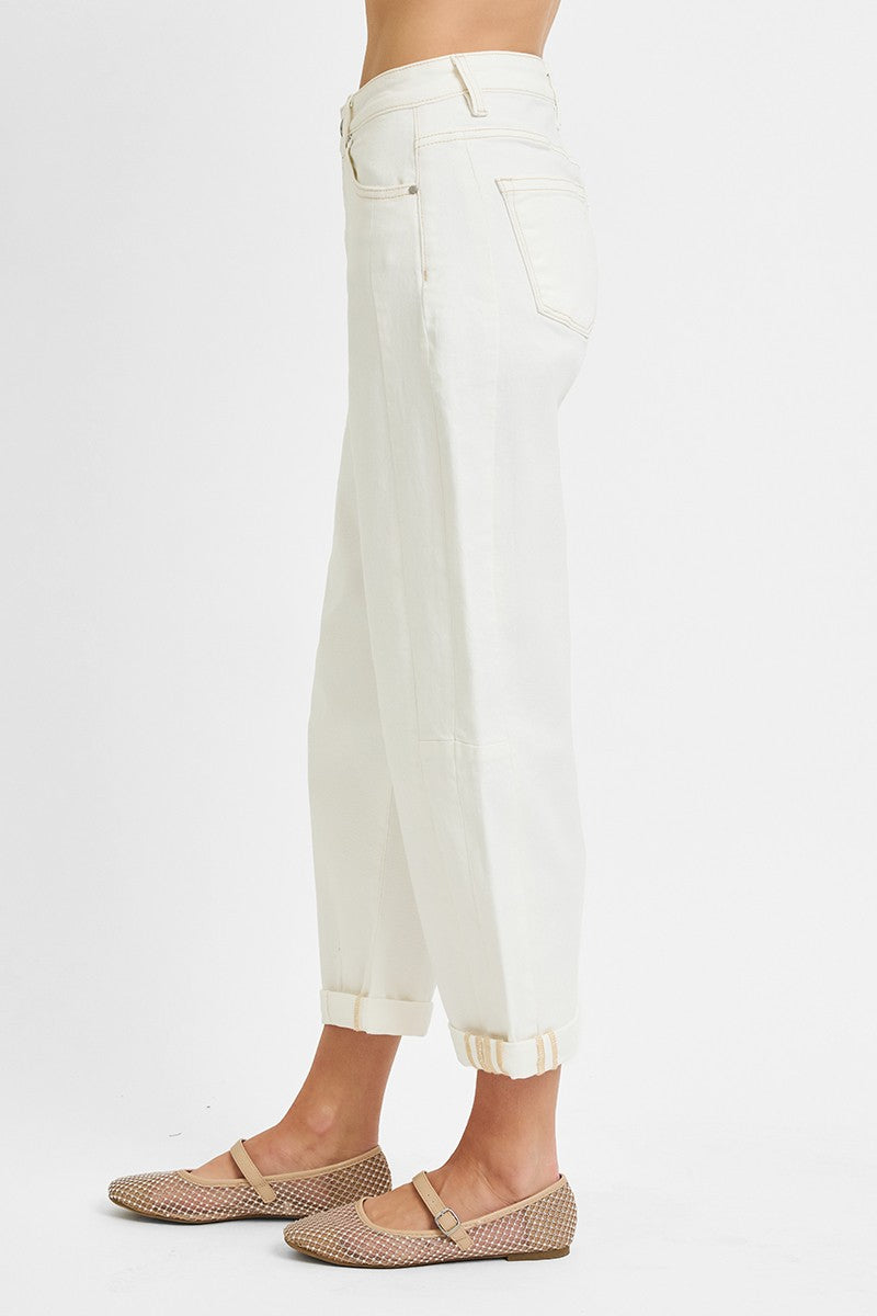 PEARL HIGH RISE BARREL JEANS