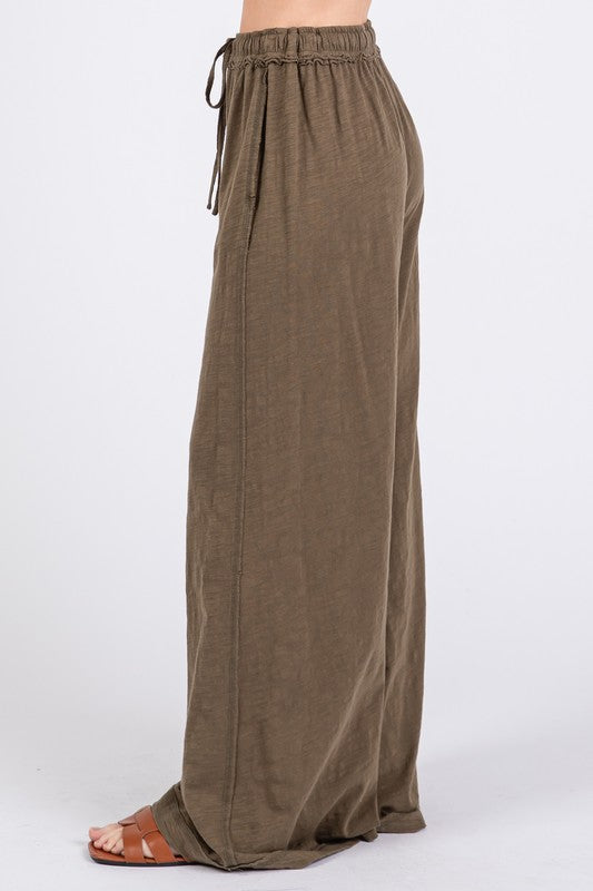 ALINA COTTON SLUB PANTS