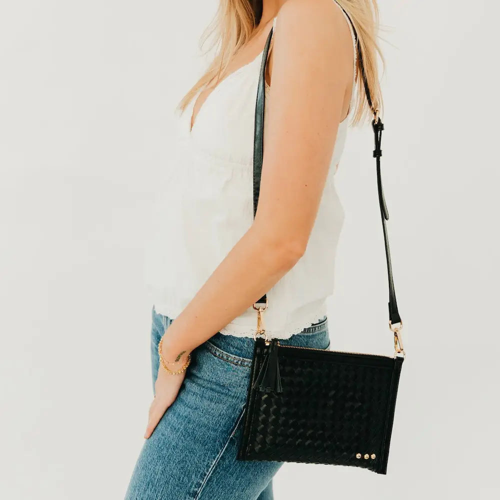 VEDA WOVEN CROSSBODY/ CLUTCH