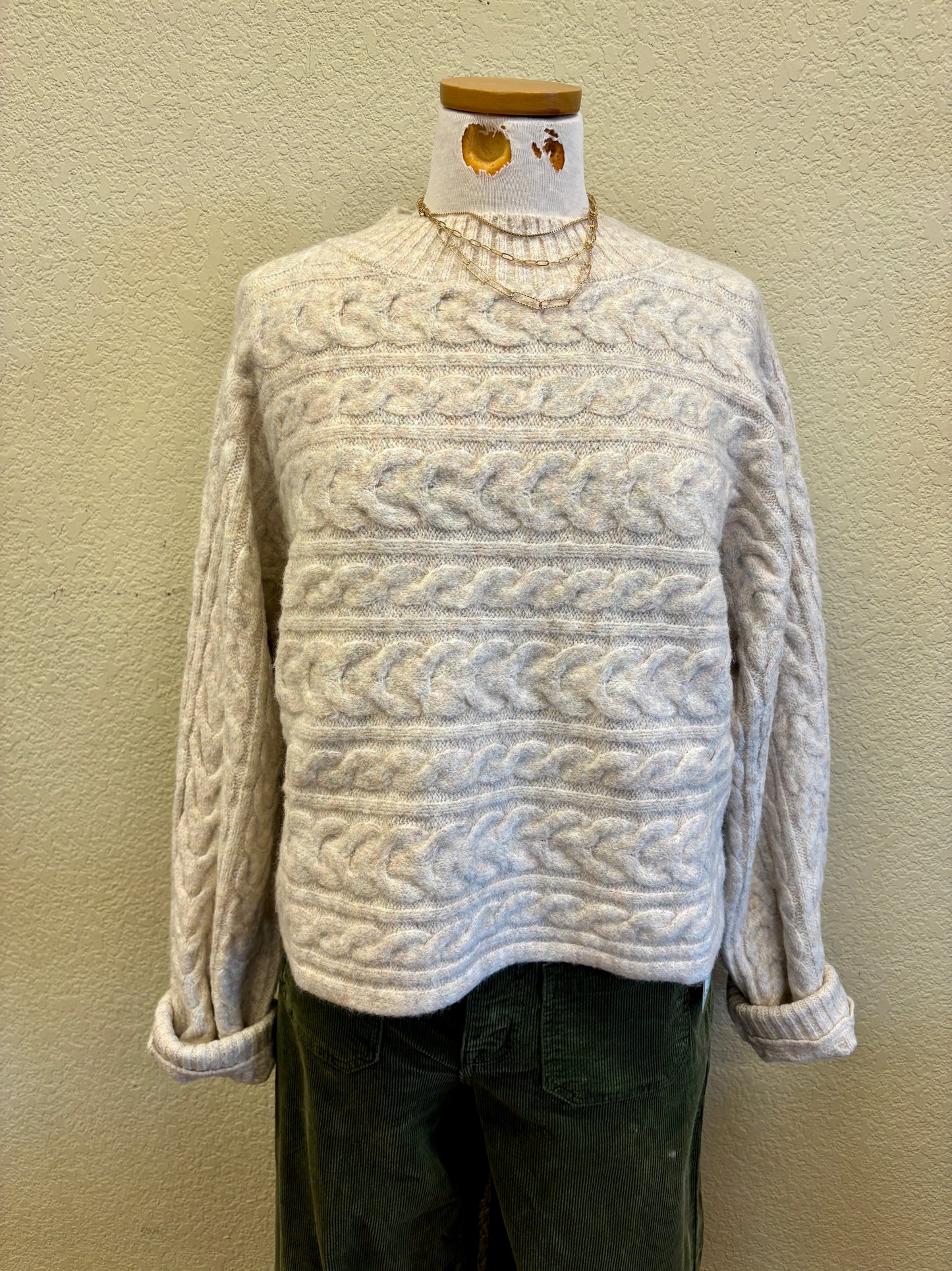 KATRINA CABLE KNIT SWEATER