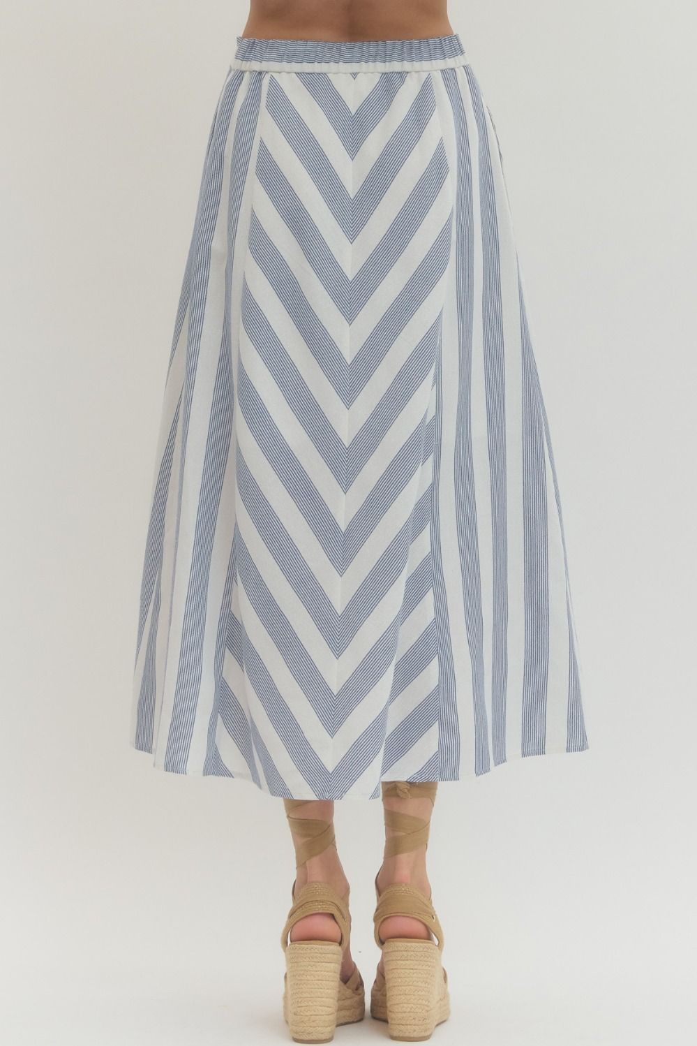 BRIDGET CHEVRON PRINT SKIRT