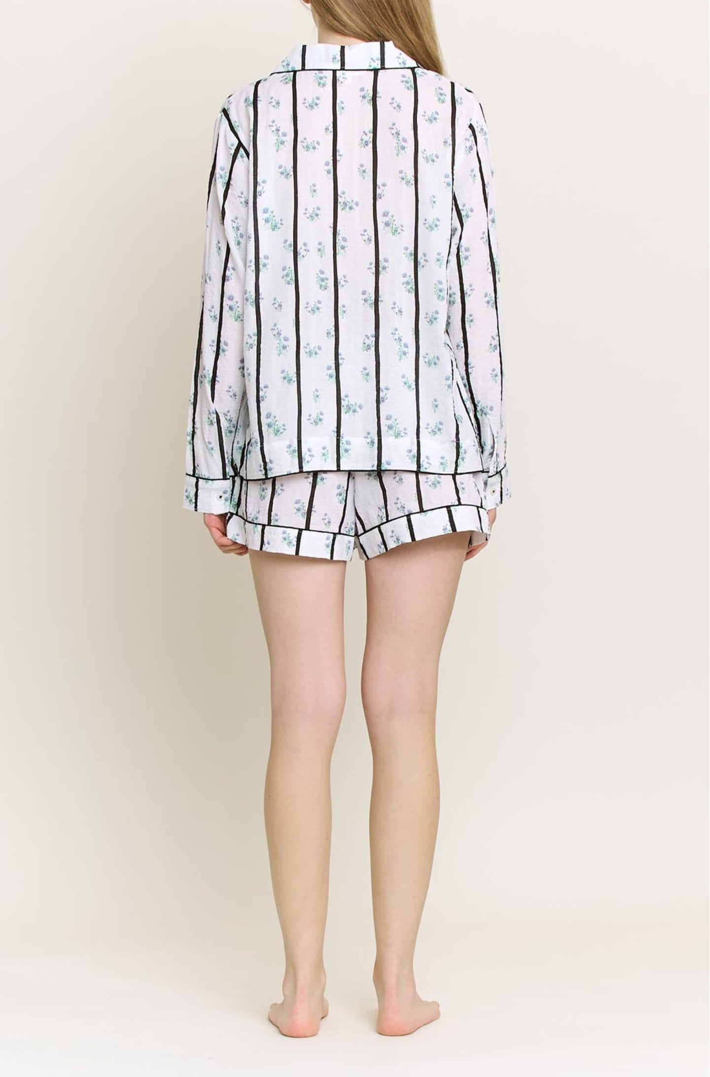 GOOD LIFE LONG SLEEVE SHORTIE PJ SET