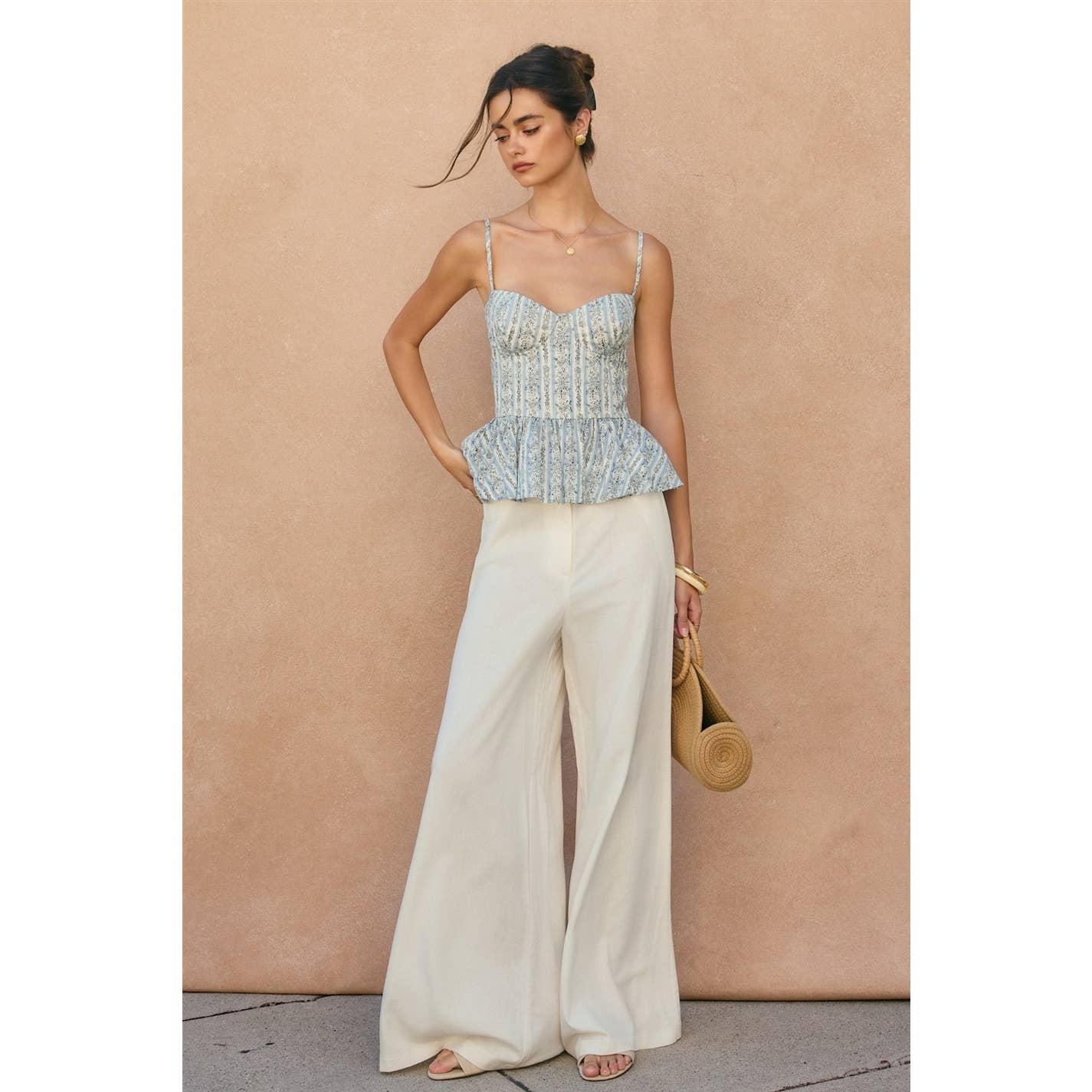 HALLIE FLORAL PEPLUM TOP