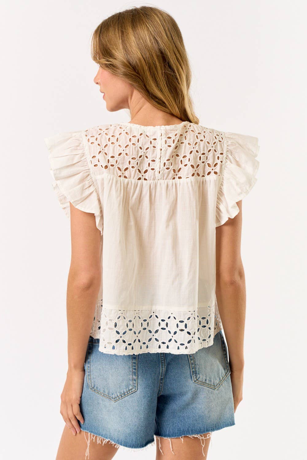 DEIDRA EYELET TOP