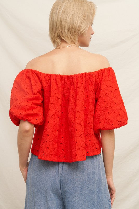 CALISTA EYELET TOP