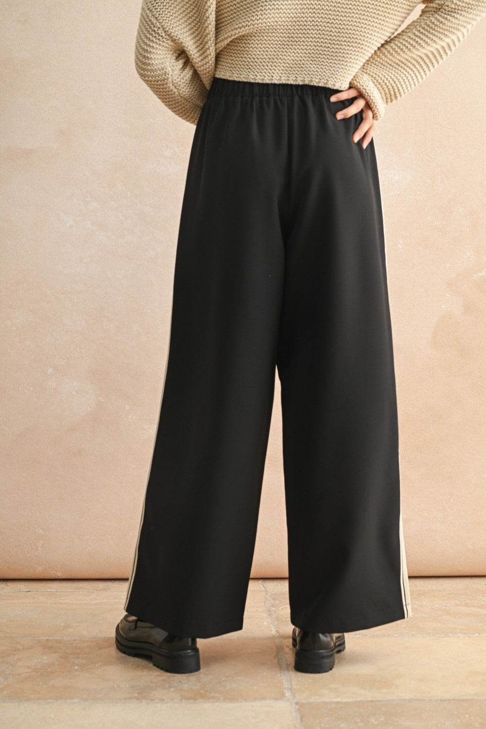 RILEY STRIPED SIDE PANEL PANTS