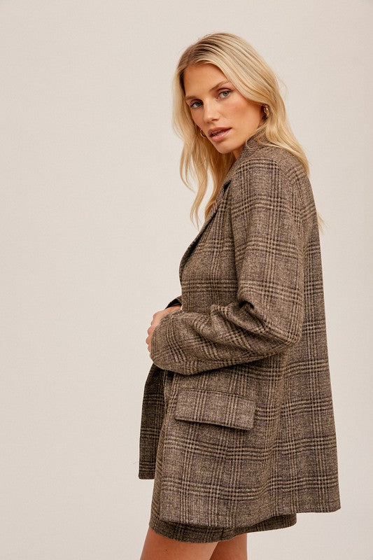 AMELIA PLAID BLAZER