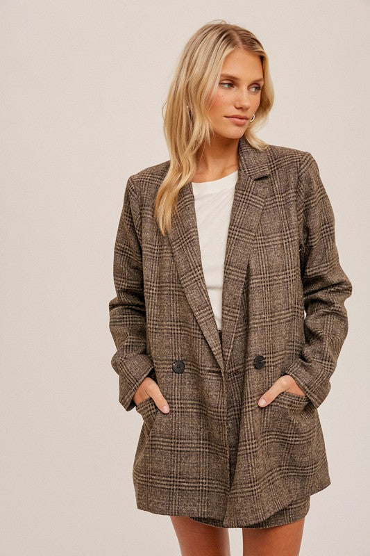 AMELIA PLAID BLAZER