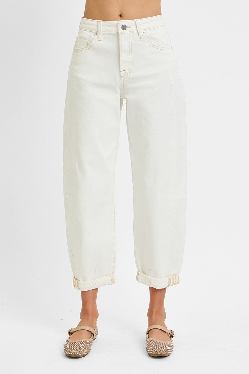 PEARL HIGH RISE BARREL JEANS