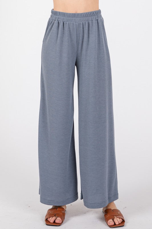 BELINDA WAFFLE KNIT PANTS