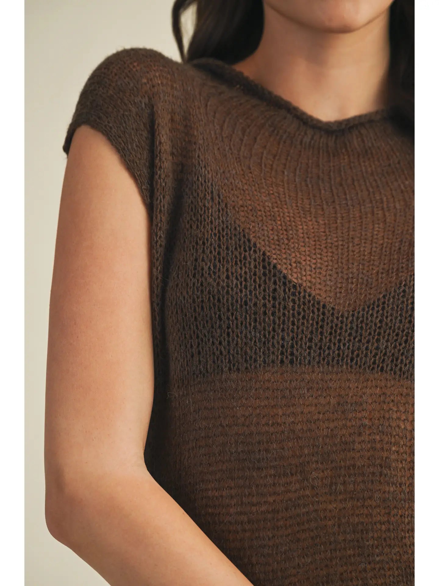 SHAWNA OPEN KNIT TOP