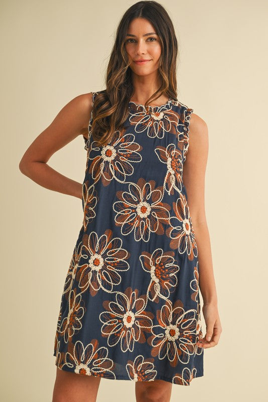 MIRA EMBROIDERED DRESS