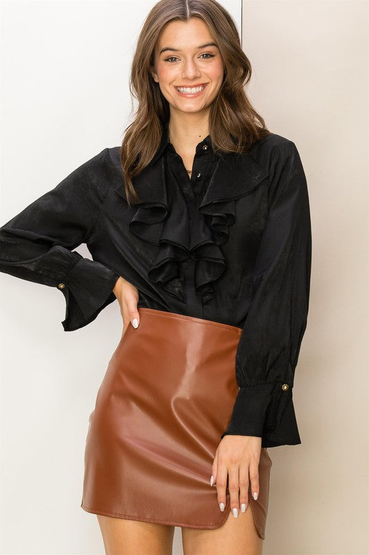 CHELSEA RUFFLED BLOUSE