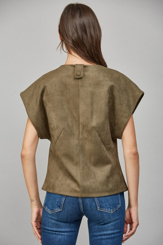 SLOANE FAUX SUEDE VEST