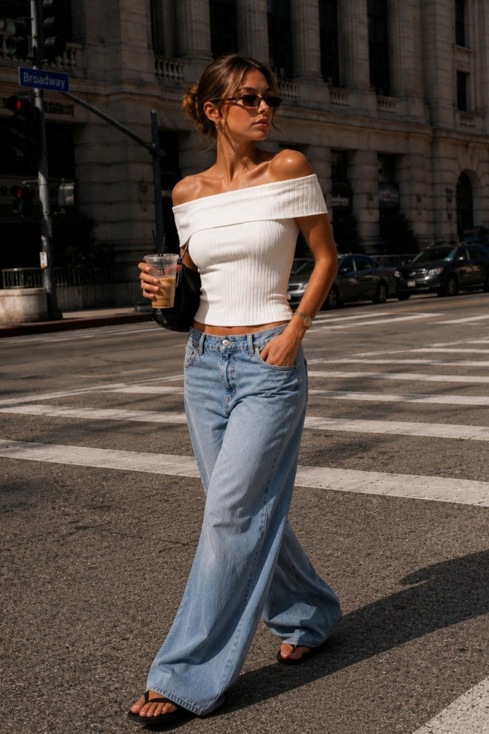 AVA OFF THE SHOULDER SWEATER TOP