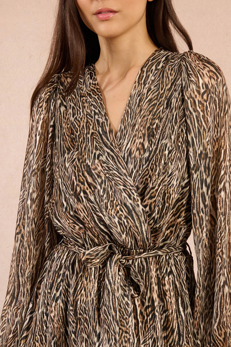 CLAIRE ANIMAL PRINT DRESS