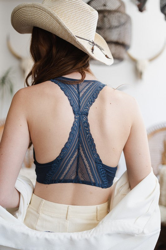 LACE RACERBACK BRALETTE