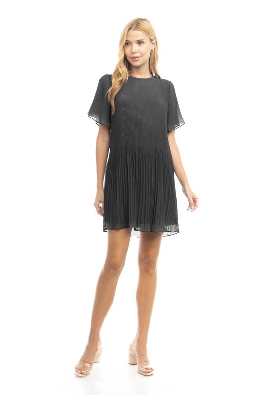 JOSIE PLEATED MINI DRESS