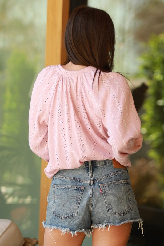 FAYE EYELET TOP
