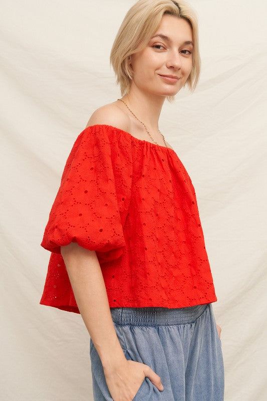 CALISTA EYELET TOP