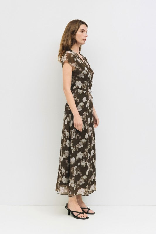 VERONICA FLORAL WRAP DRESS