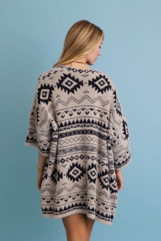LENNY SOUTHWESTERN PRINTED CARDIGAN