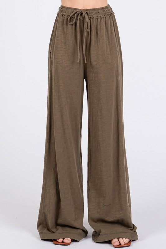 ALINA COTTON SLUB PANTS